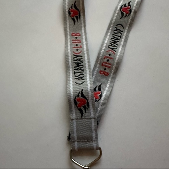 Disney Castaway Club Lanyard Silver Black White Authentic Cruise Line DCL - Picture 2 of 8